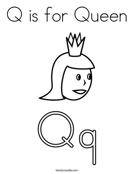 q is for queen printable coloring pages - photo #7