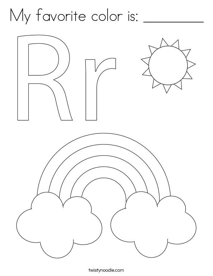 My favorite color is: ________ Coloring Page - Twisty Noodle