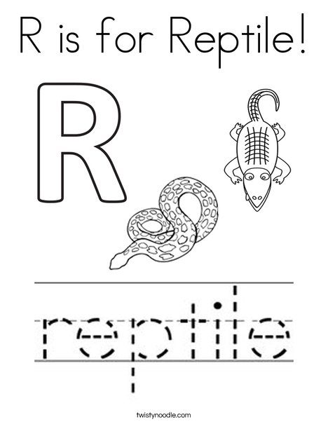 Reptile Coloring Twisty Noodle Reptile Coloring Twisty Noodle