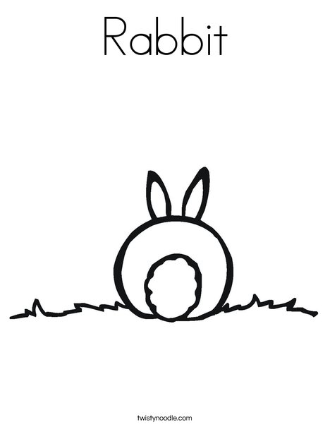 Rabbit Coloring Page - Twisty Noodle