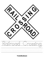 Railroad Crossing Handwriting Sheet