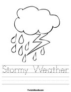 Stormy Weather Handwriting Sheet