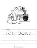 Rainbows Worksheet