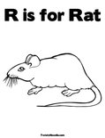 R is for RatColoring Page