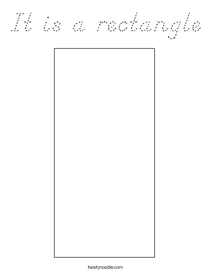 It is a rectangle Coloring Page - D'Nealian - Twisty Noodle