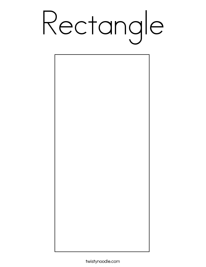 Rectangle Coloring Page Twisty Noodle Rectangle Coloring Page Twisty Noodle