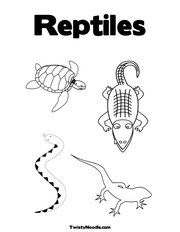 Reptiles Coloring Page