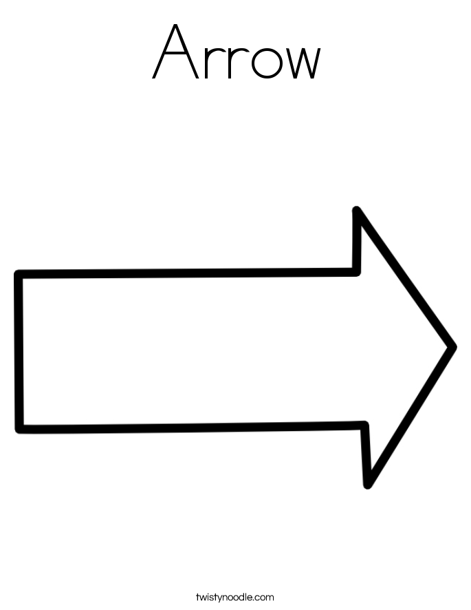 Arrow Coloring Page - Twisty Noodle