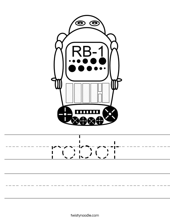 robot Worksheet - Twisty Noodle