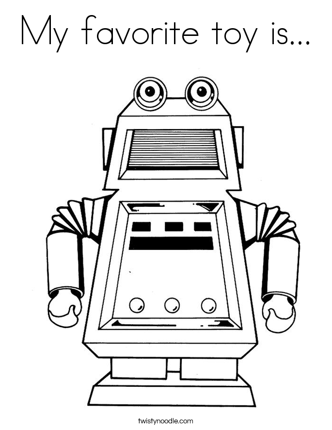 Toy Box Coloring Page Toy Box Coloring Page