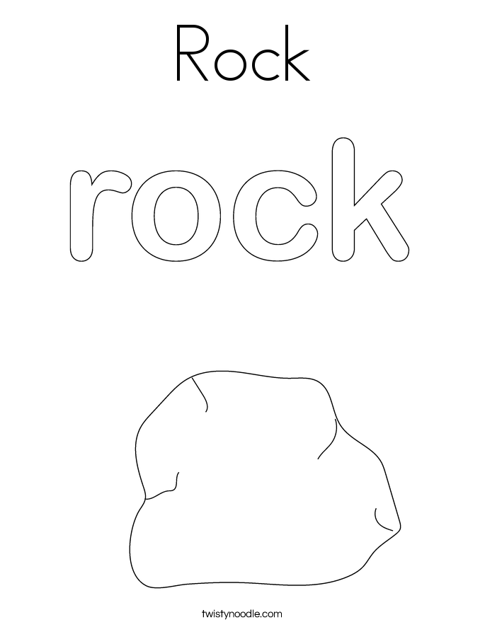 Rock Coloring Page - Twisty Noodle