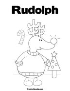Rudolph Coloring Page