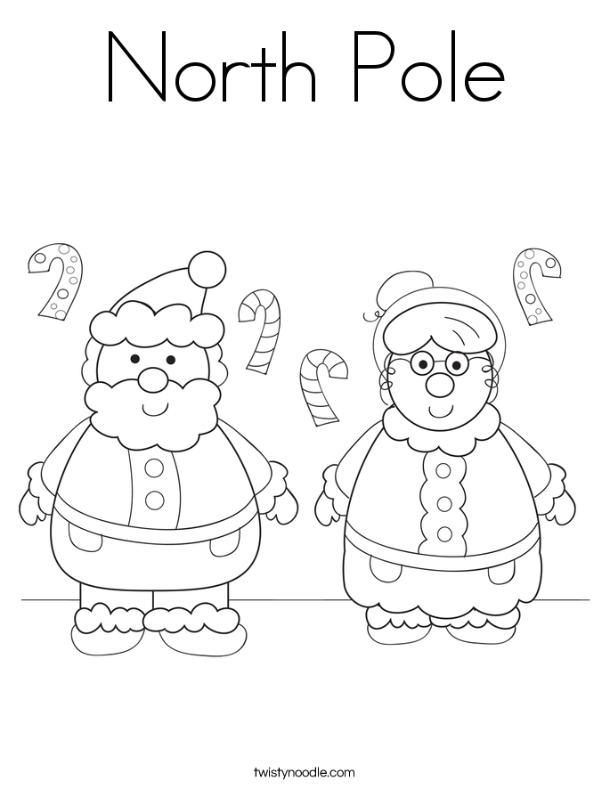 North Pole Coloring Page - Twisty Noodle