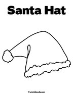 Santa Hat Coloring Page