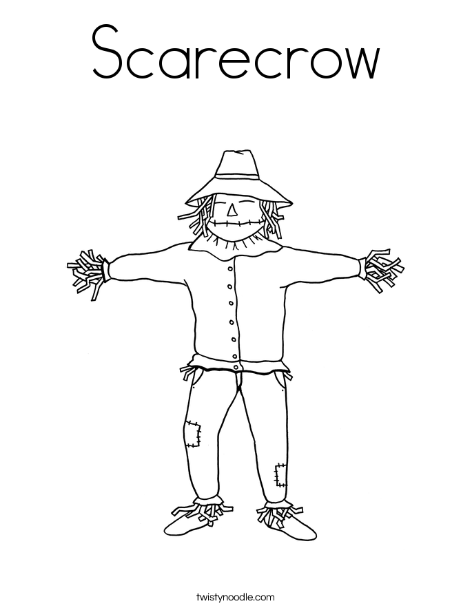 scarecrow coloring page