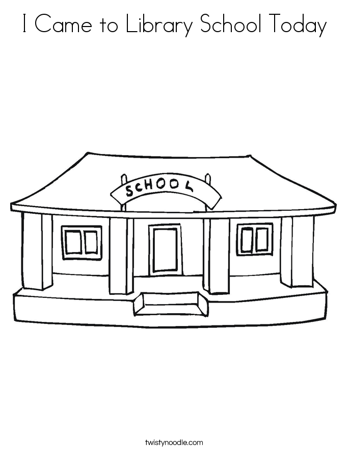i came to library school today coloring page