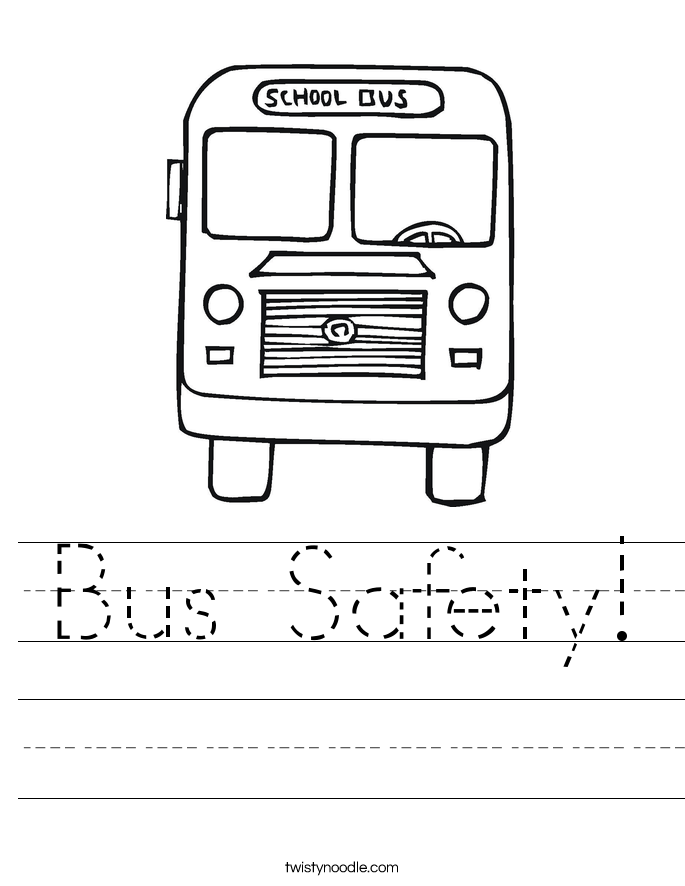 Free Printable Bus Safety Worksheets