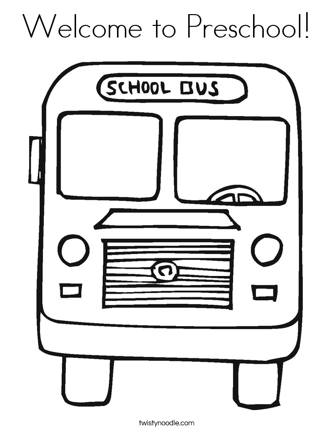 Welcome To Preschool Coloring Page Coloring Pages