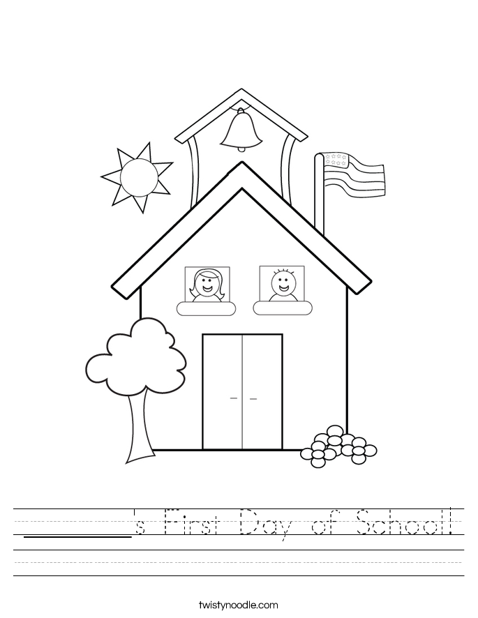 Printables First Day Of School Worksheet s first day of school worksheet twisty noodle worksheet