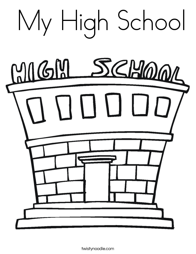 My High School Coloring Page Twisty Noodle high school coloring pages. My High School Coloring Page Twisty Noodle