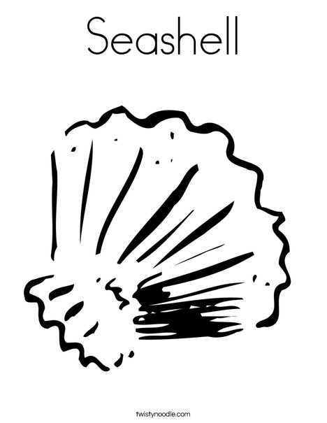 sea shell coloring sheet