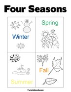 Four Seasons Coloring Page