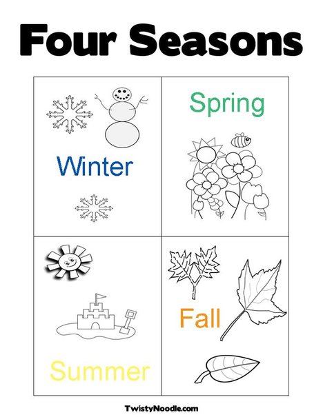 Seasons Coloring Page 28 Images Free Tree Pages Trees