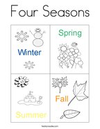 Four Seasons Coloring Page