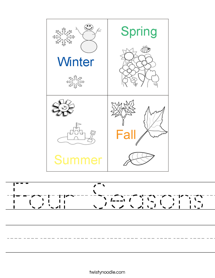 Four Seasons Worksheet - Twisty Noodle