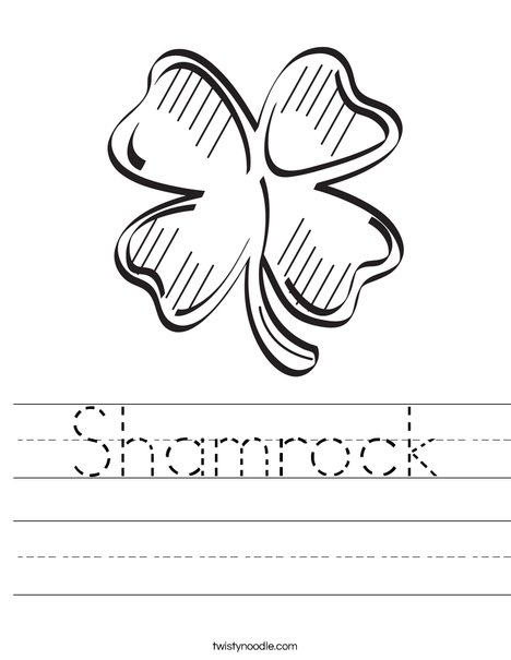 Shamrock Worksheet - Twisty Noodle