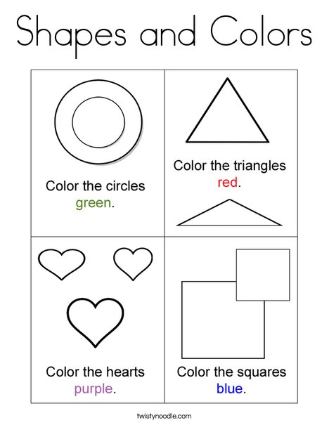 Shapes Coloring Pages Pdf : Shapes and colors coloring page twisty noodle Shapes Coloring Pages Pdf : Shapes and colors coloring page twisty noodle