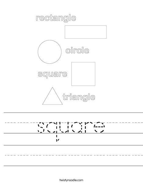 square Worksheet - Twisty Noodle