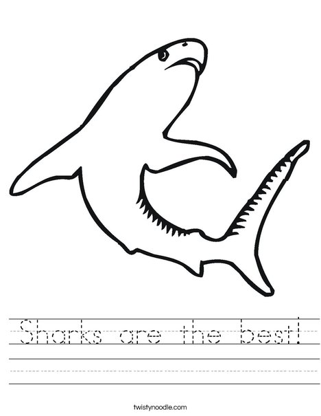 Sharks are the best Worksheet - Twisty Noodle