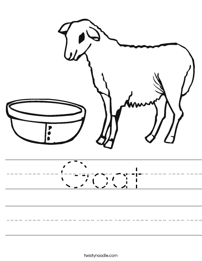 Goat Worksheet - Twisty Noodle