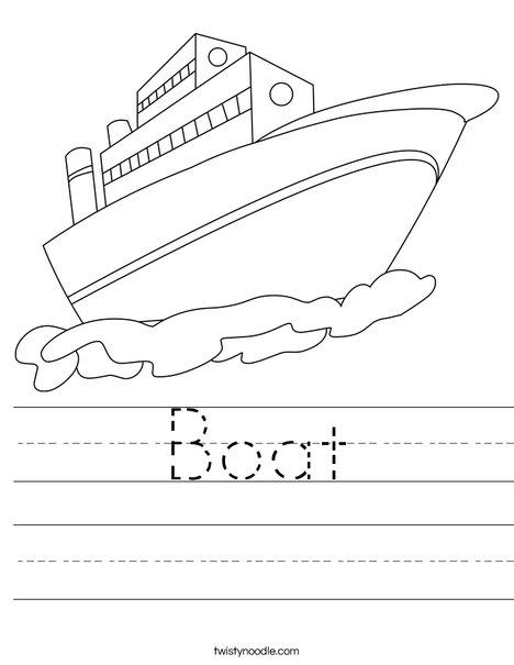 Boat Worksheet - Twisty Noodle