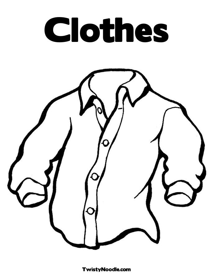 Clothes Pictures For Colouring 17