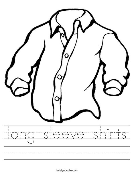 Long Sleeve Shirts Worksheet Twisty Noodle Long Sleeve Shirts Worksheet Twisty Noodle