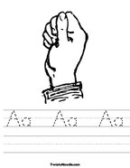 Aa  Aa  Aa Handwriting Sheet