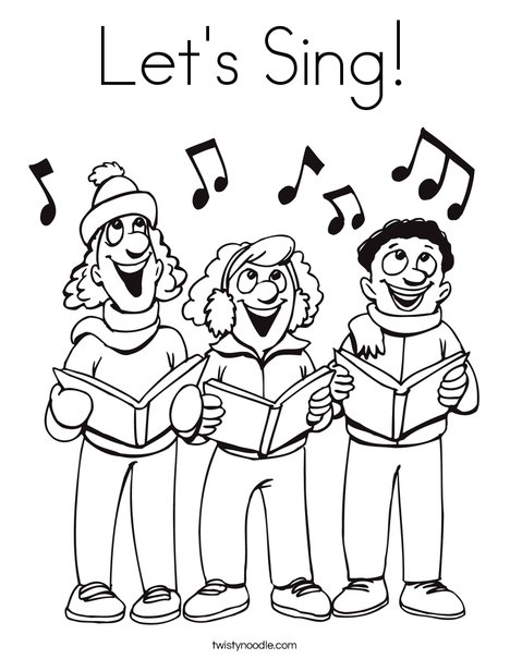 let 39 s sing coloring page twisty noodle christmas in california song