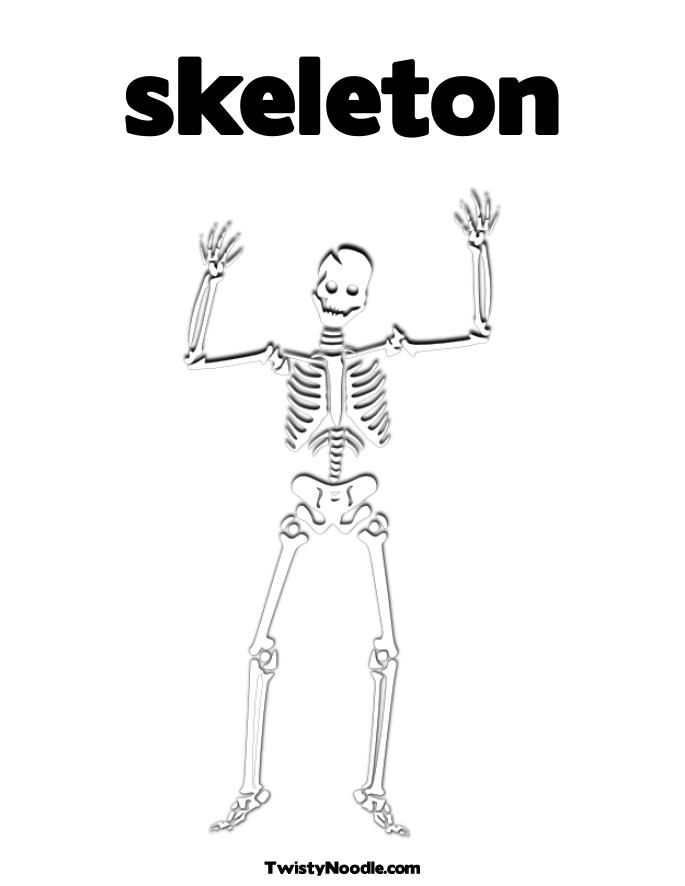 skeleton hand coloring pages - photo #35