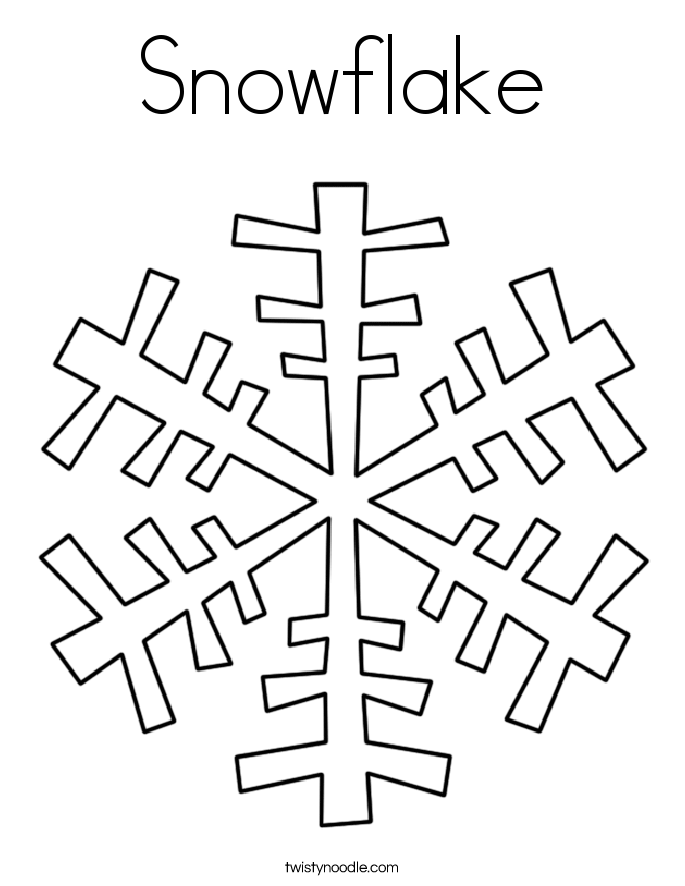 Snowflake Coloring Page - Twisty Noodle