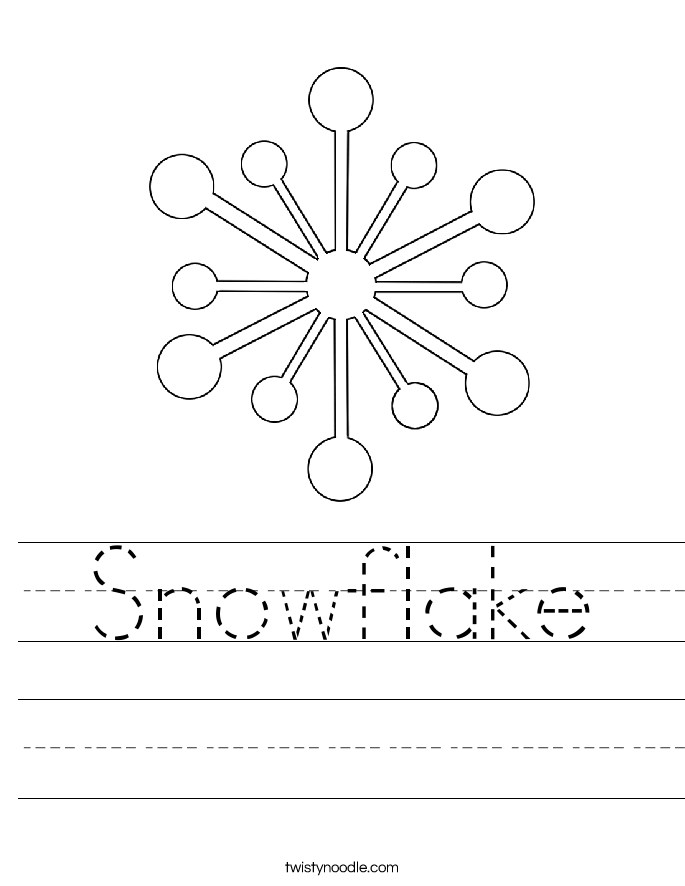 Snowflake Worksheet - Twisty Noodle