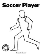 Soccer Player Coloring Page