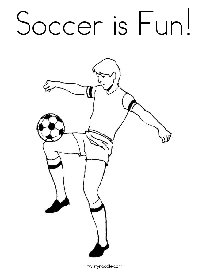 Soccer is Fun Coloring Page Twisty Noodle