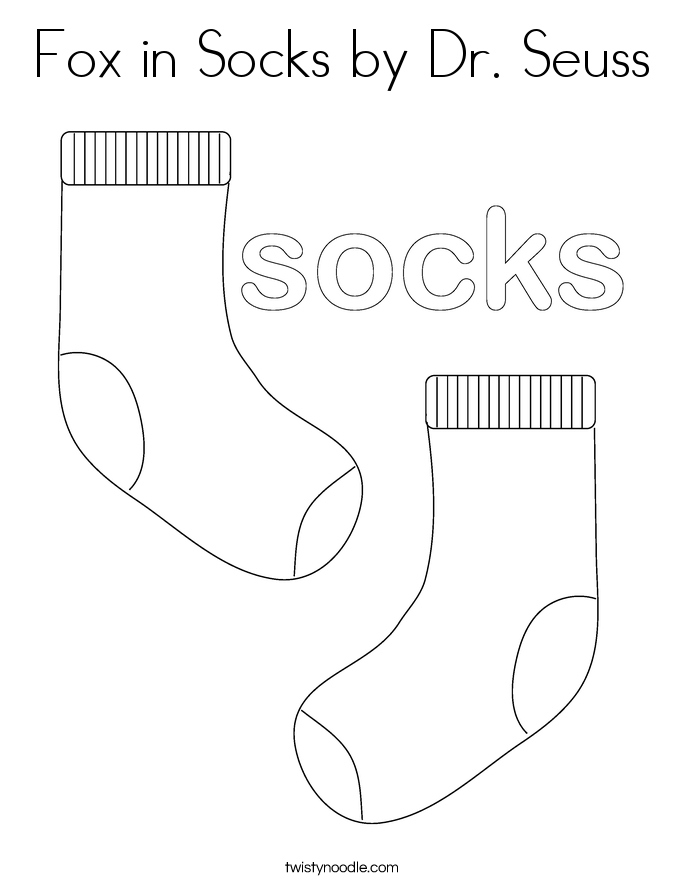 Fox In Socks Printable Coloring Pages