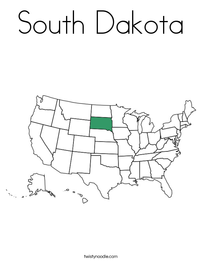 south dakota coloring page