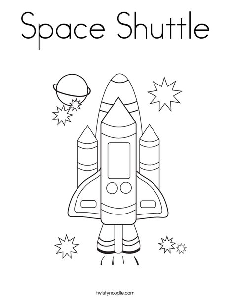 labeled space shuttle coloring pages - photo #19