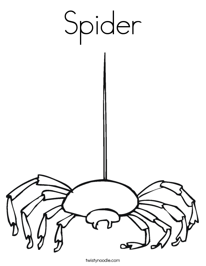 Spider Coloring Page - Twisty Noodle