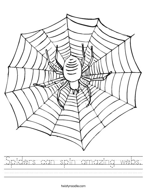 Worksheets Amazing Worksheets spiders can spin amazing webs worksheet twisty noodle spider with web worksheet