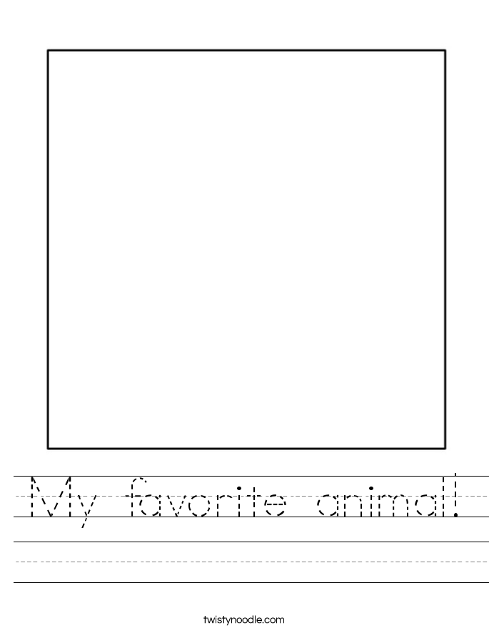 My favorite animal Worksheet - Twisty Noodle